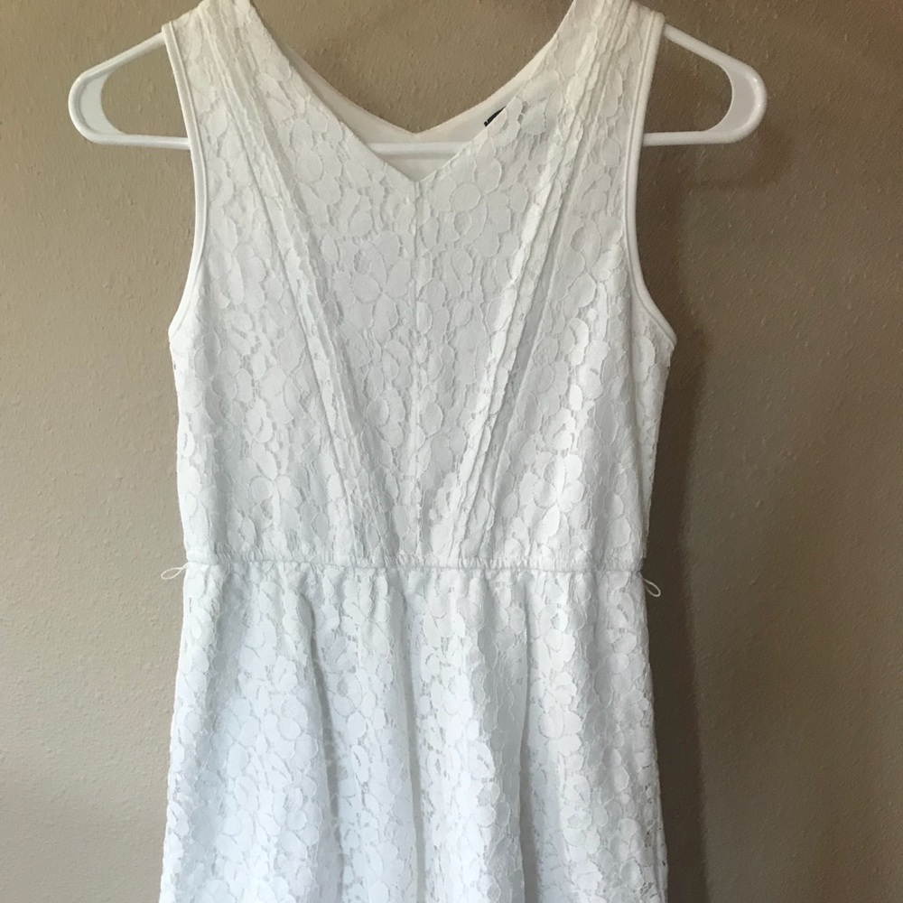 White lace dress.